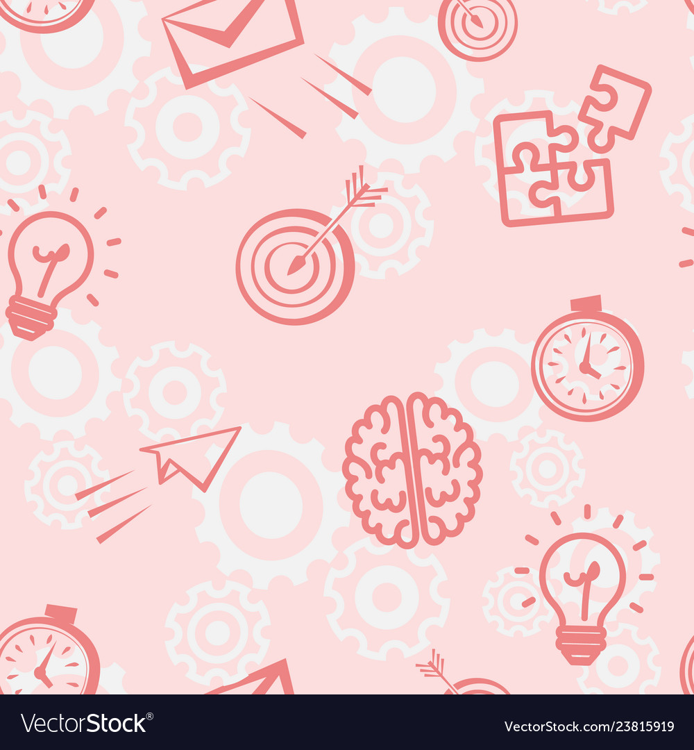 Office Attributes Pattern - Doodle Style