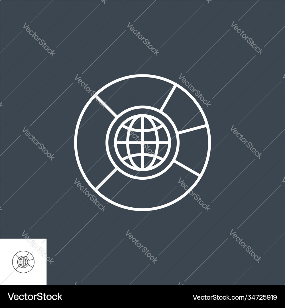 Seo data line icon Royalty Free Vector Image - VectorStock