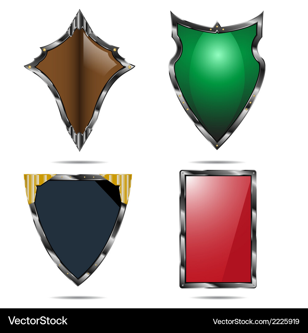 Shield set Royalty Free Vector Image - VectorStock