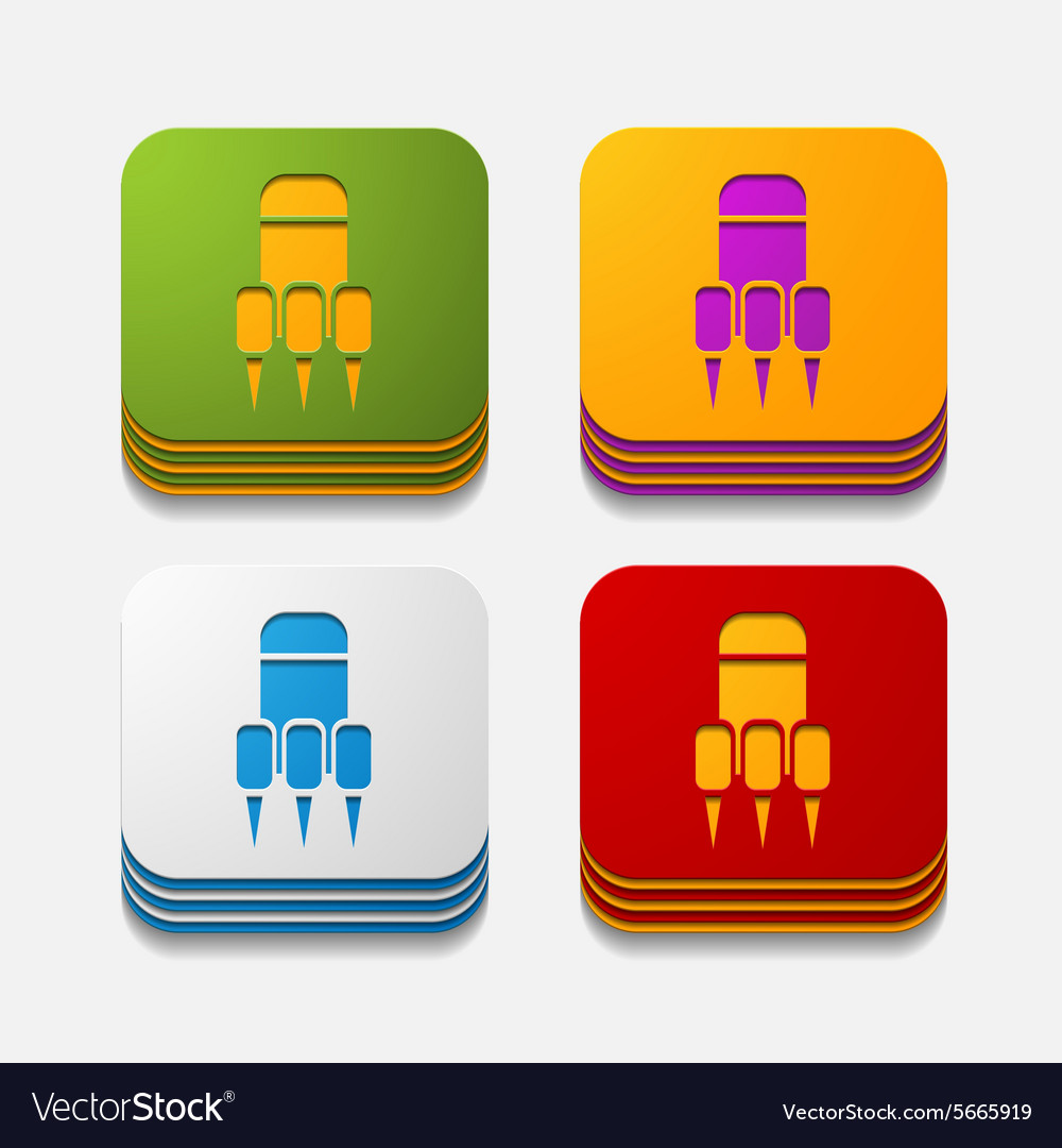 Square button rocket