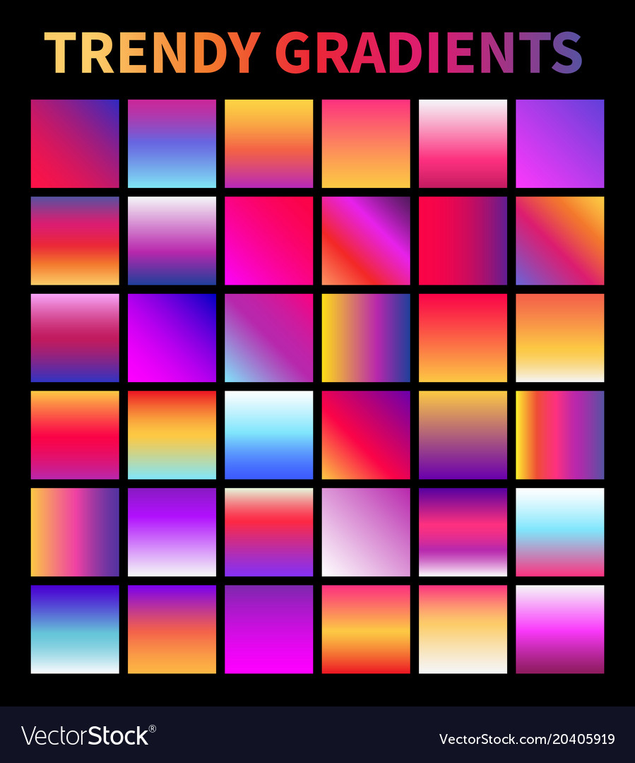 Trendy gradients screen gradient covers Royalty Free Vector