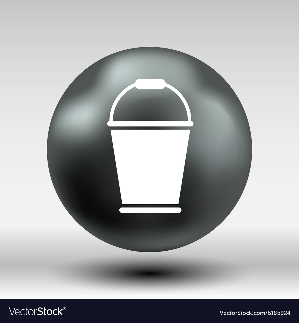 Bucket icon button logo symbol concept