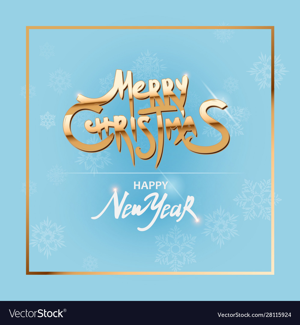 Christmas square banner with blue background