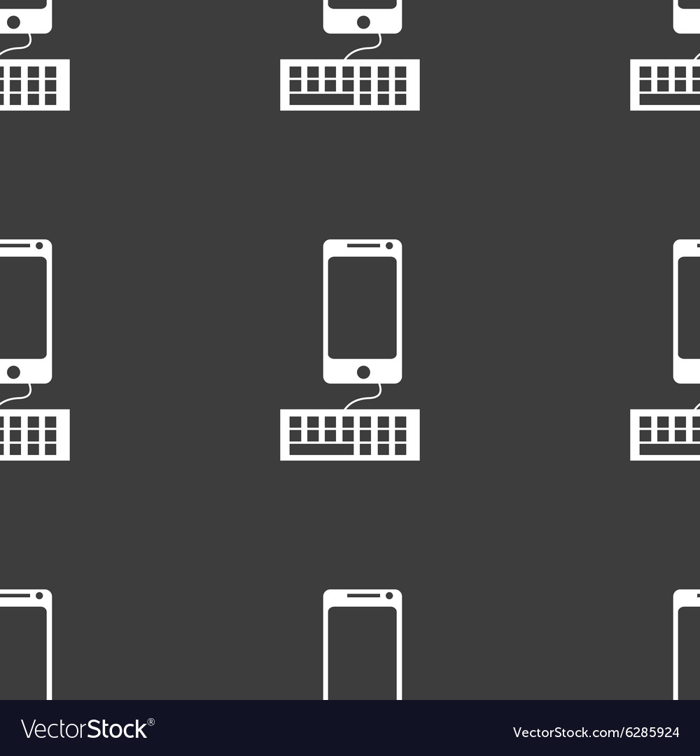 Computer keyboard and smatphone icon seamless