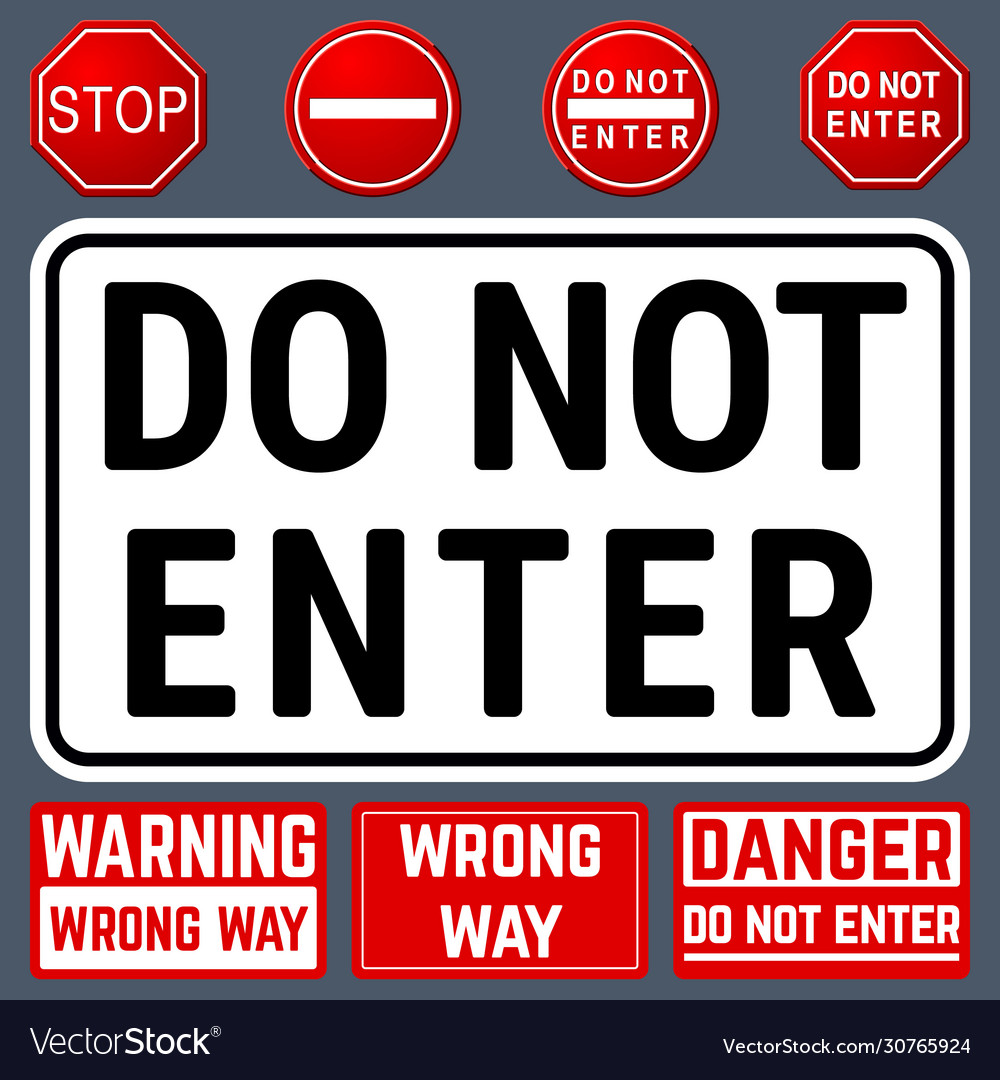 Danger Warning Signs - Verbot