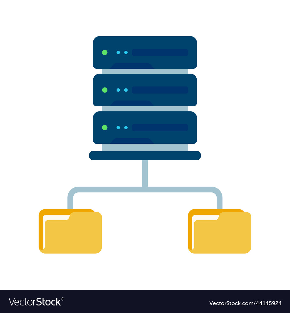 Datenbankserver Datenspeichertechnologie auf Cloud vector image Datenbankserver Datenspeichertechnologie auf Cloud