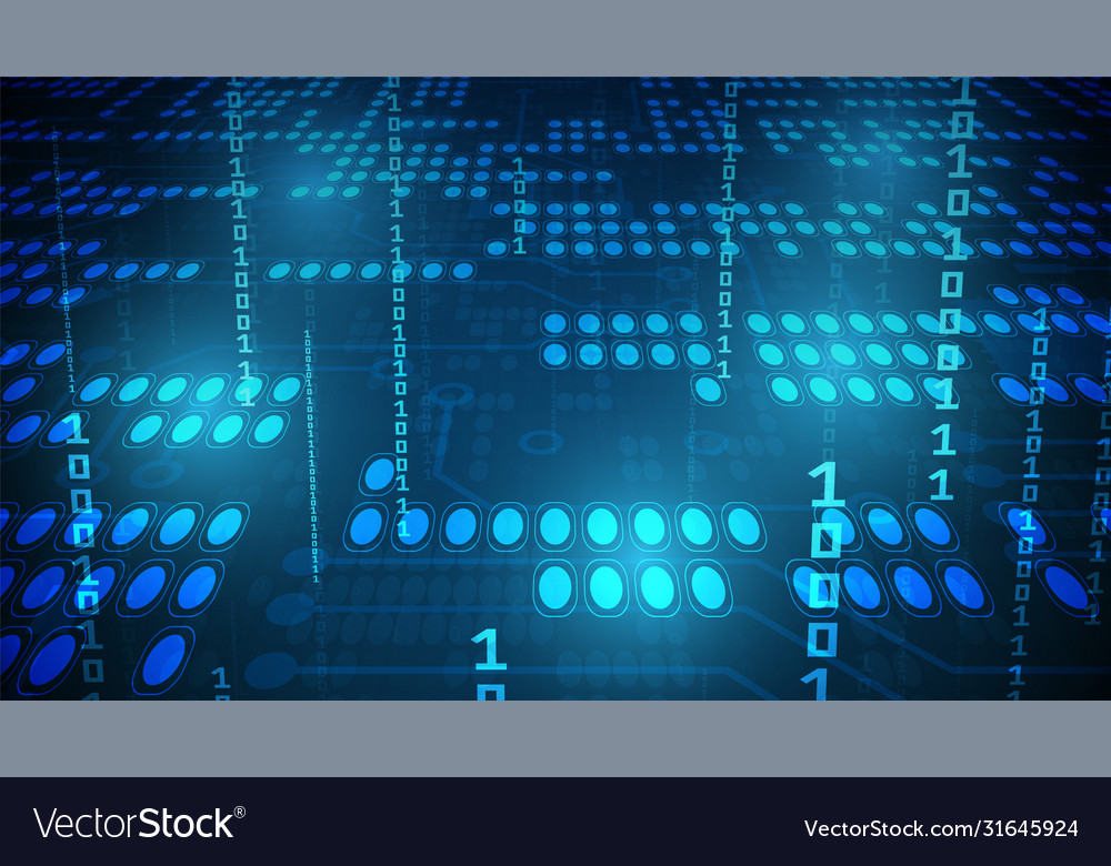 Hi-tech digital data connection system vector image Hi-tech digital data connection system