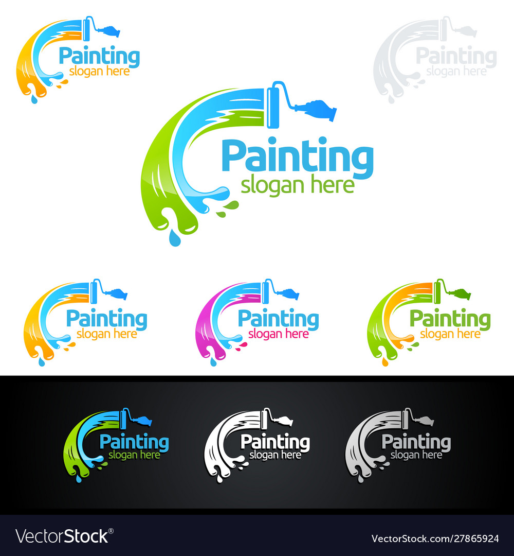 Home Painting Logo - Water Splash