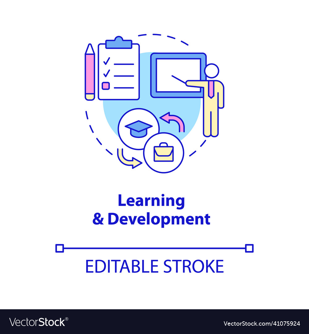 Learning and development concept icon Royalty Free Vector