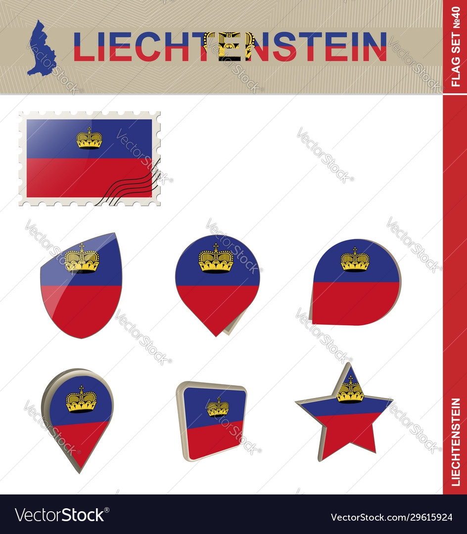 Liechtenstein flag set 40