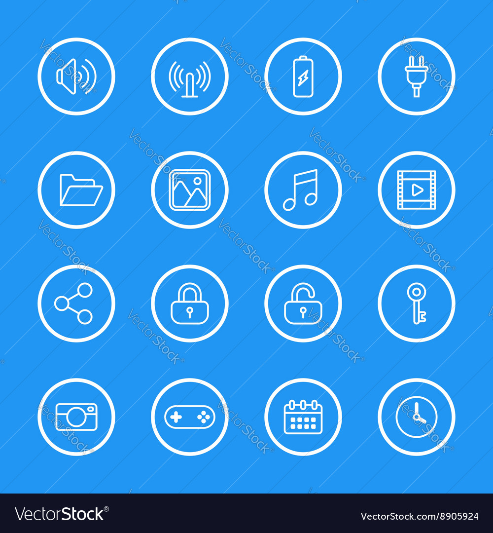 Line Icon Set - Web & Mobile