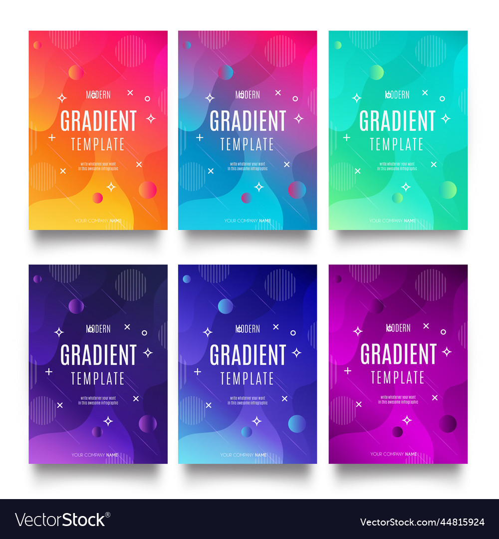 Modern gradient template collection design