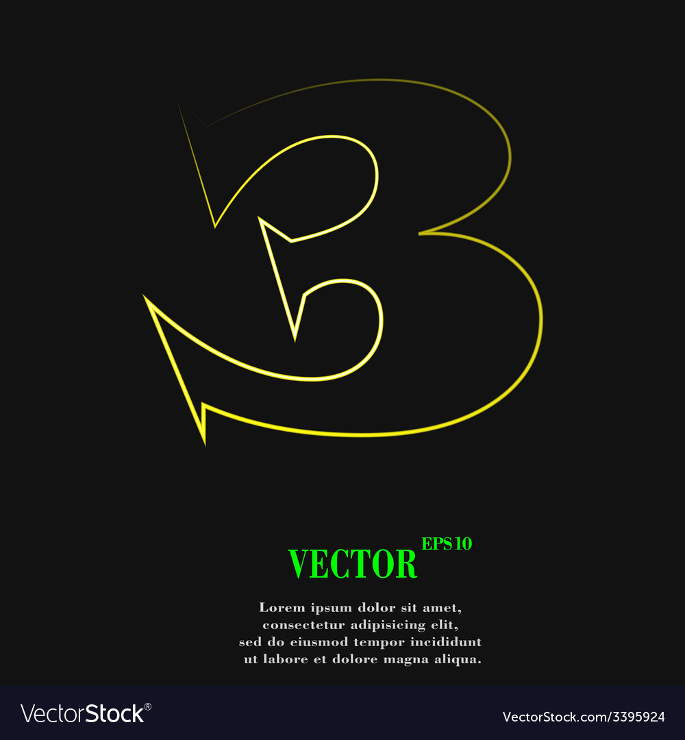 Number three icon symbol flat modern web design