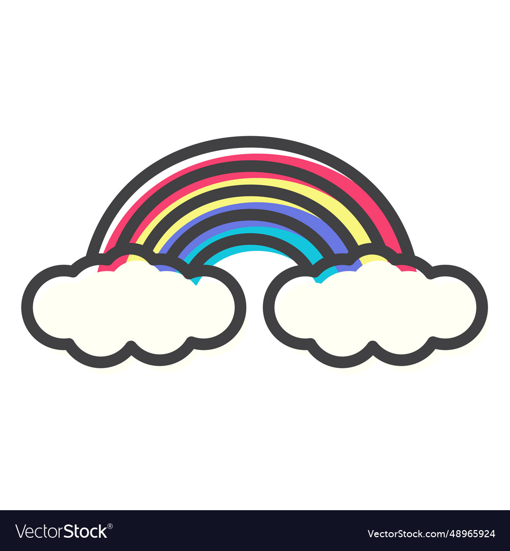 Rainbow arc arch stroke Royalty Free Vector Image