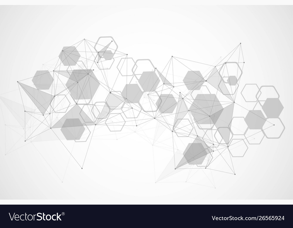 Science network pattern connecting lines and dots vector image Science network pattern connecting lines and dots