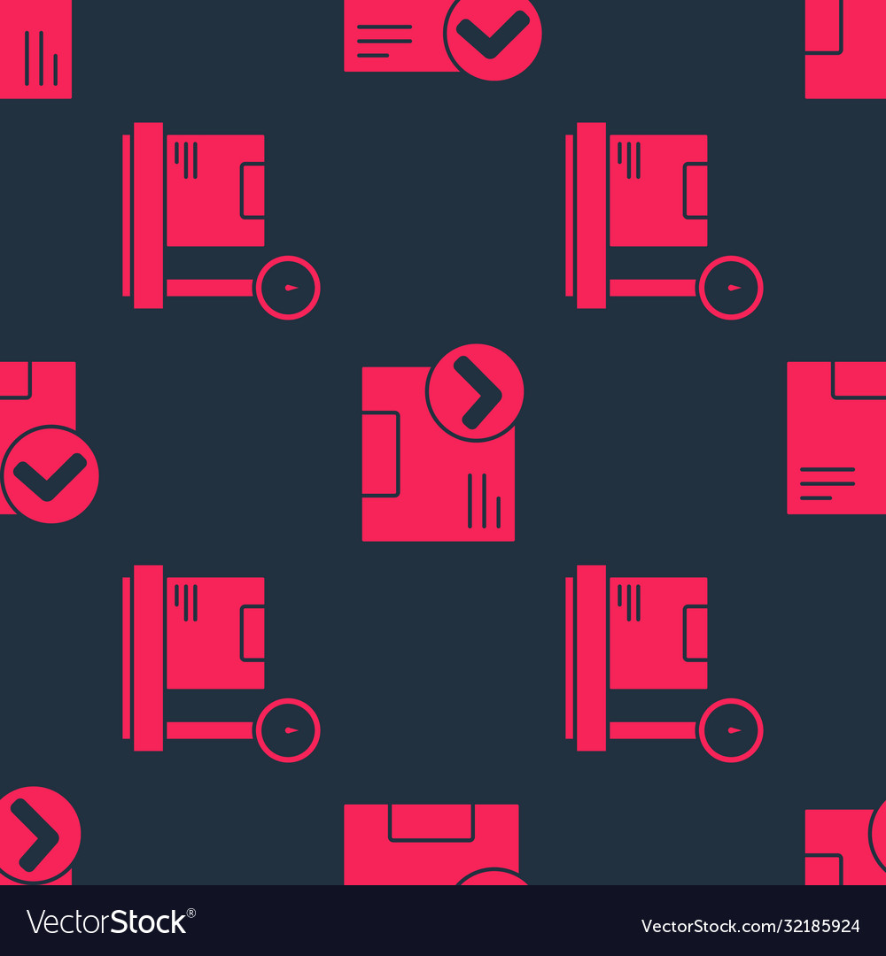 Set scale with cardboard box and package vector image Set scale with cardboard box and package