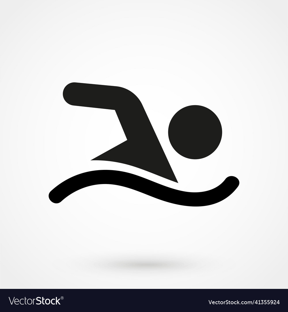 Swimming icon on white background Royalty Free Vector Image