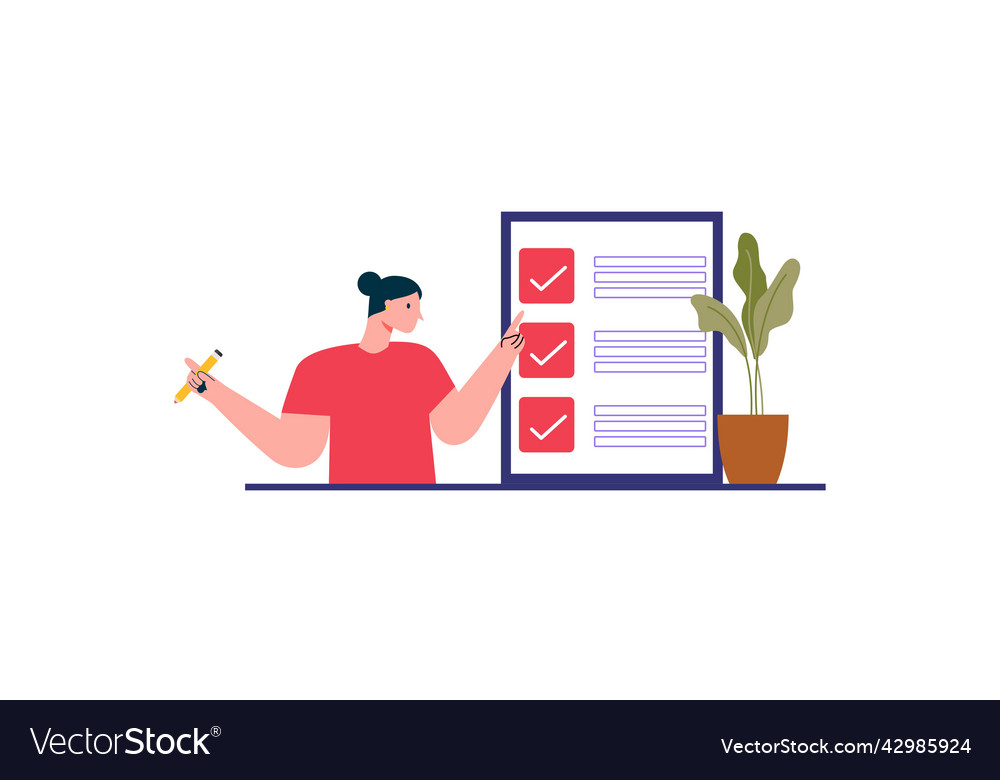 Task done business concept with tiny person