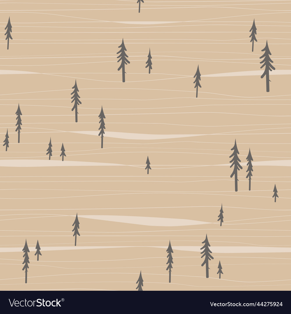 Trees and lines abstract seamless pattern stylish vector image Trees and lines abstract seamless pattern stylish