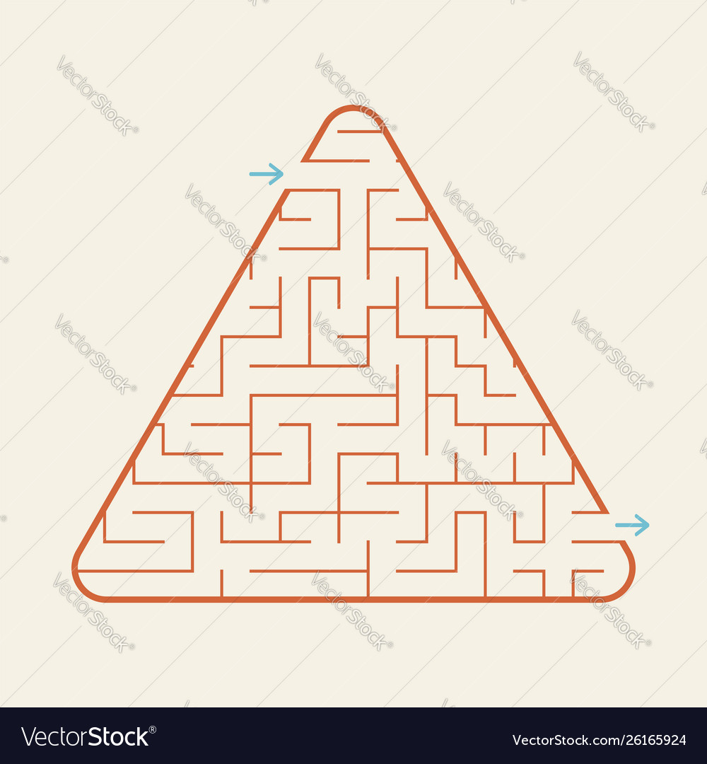 Triangular labyrinth a simple flat isolated