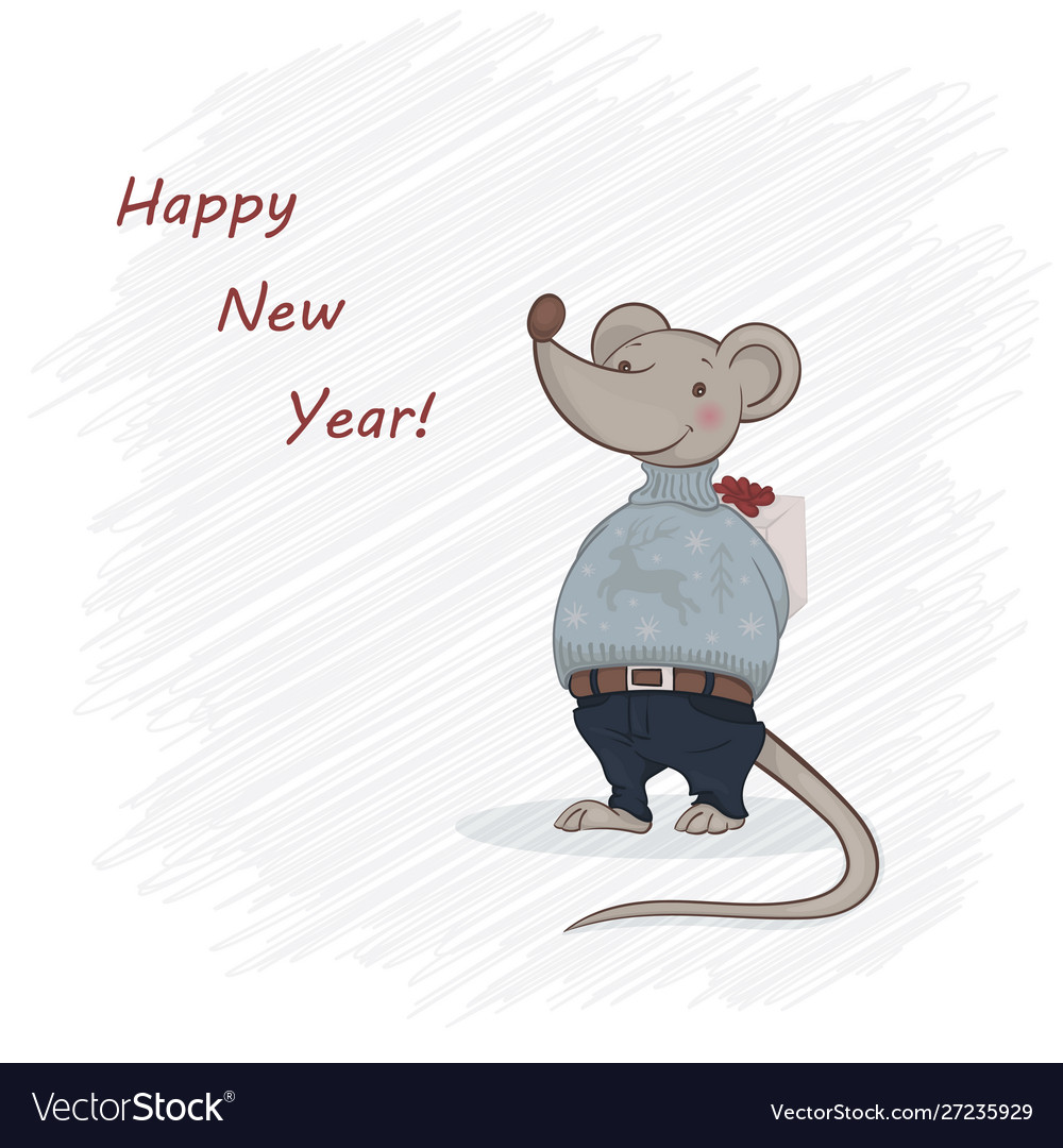 A cartoon cute mouse