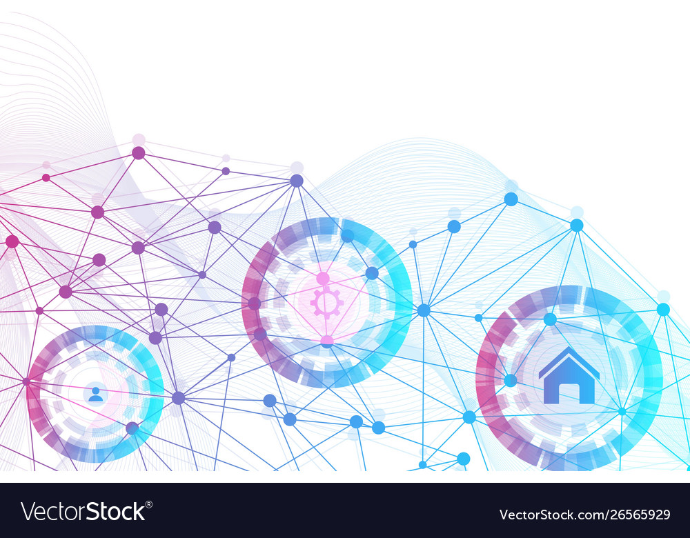 Big data visualization background modern vector image Big data visualization background modern