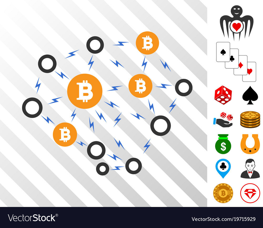 Bitcoin lightning network icon with bonus