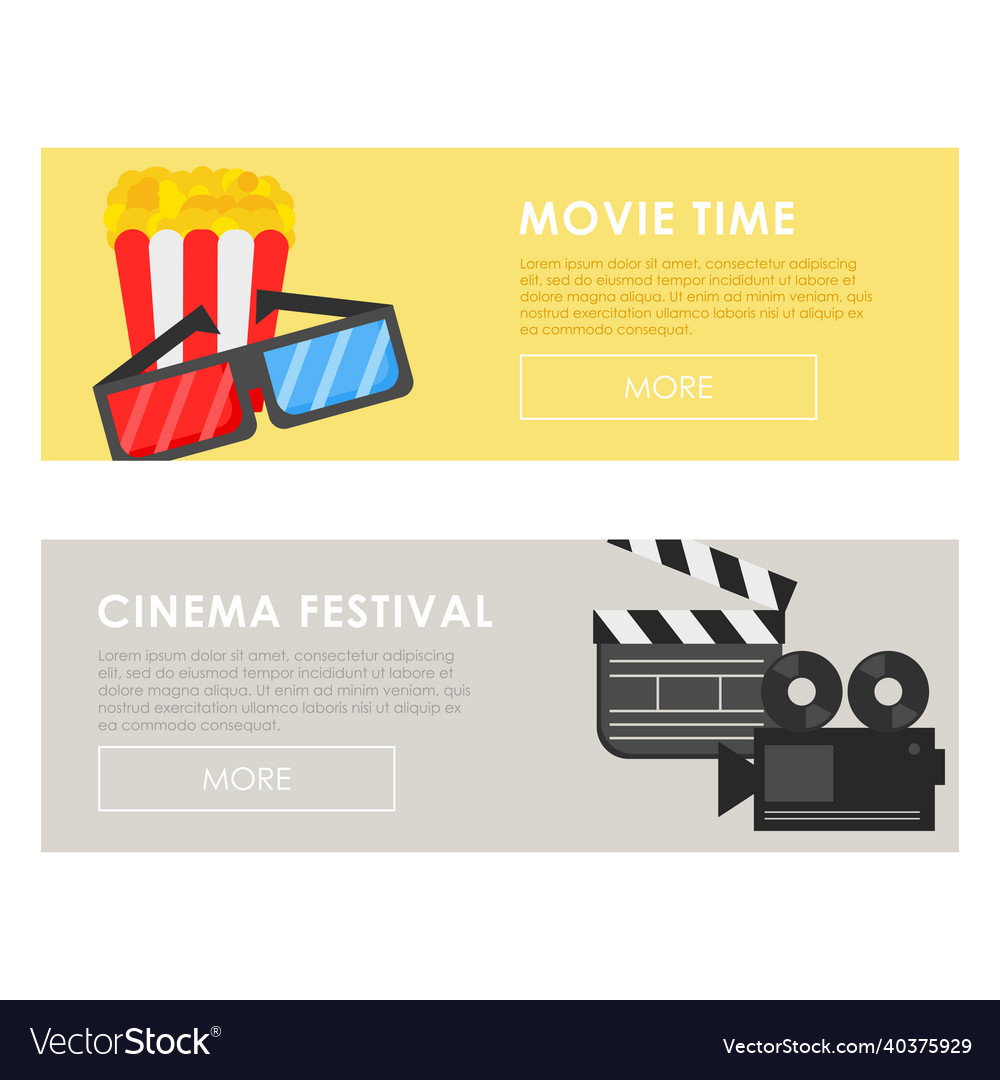 Cinema concept and festival poster template