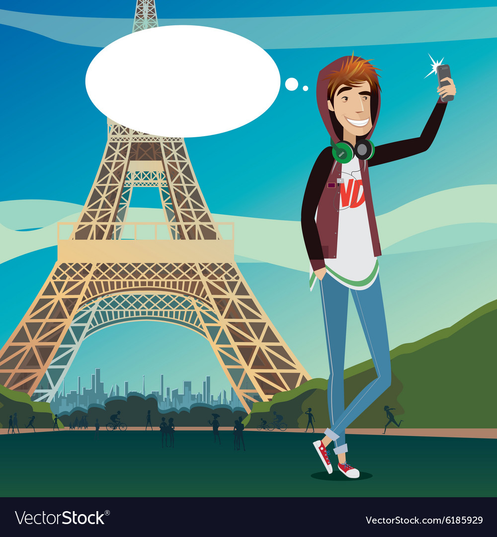 Eiffel tower selfie