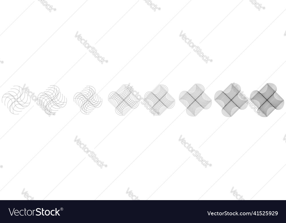 Geometric weave element with intersecting lines vector image Geometric weave element with intersecting lines
