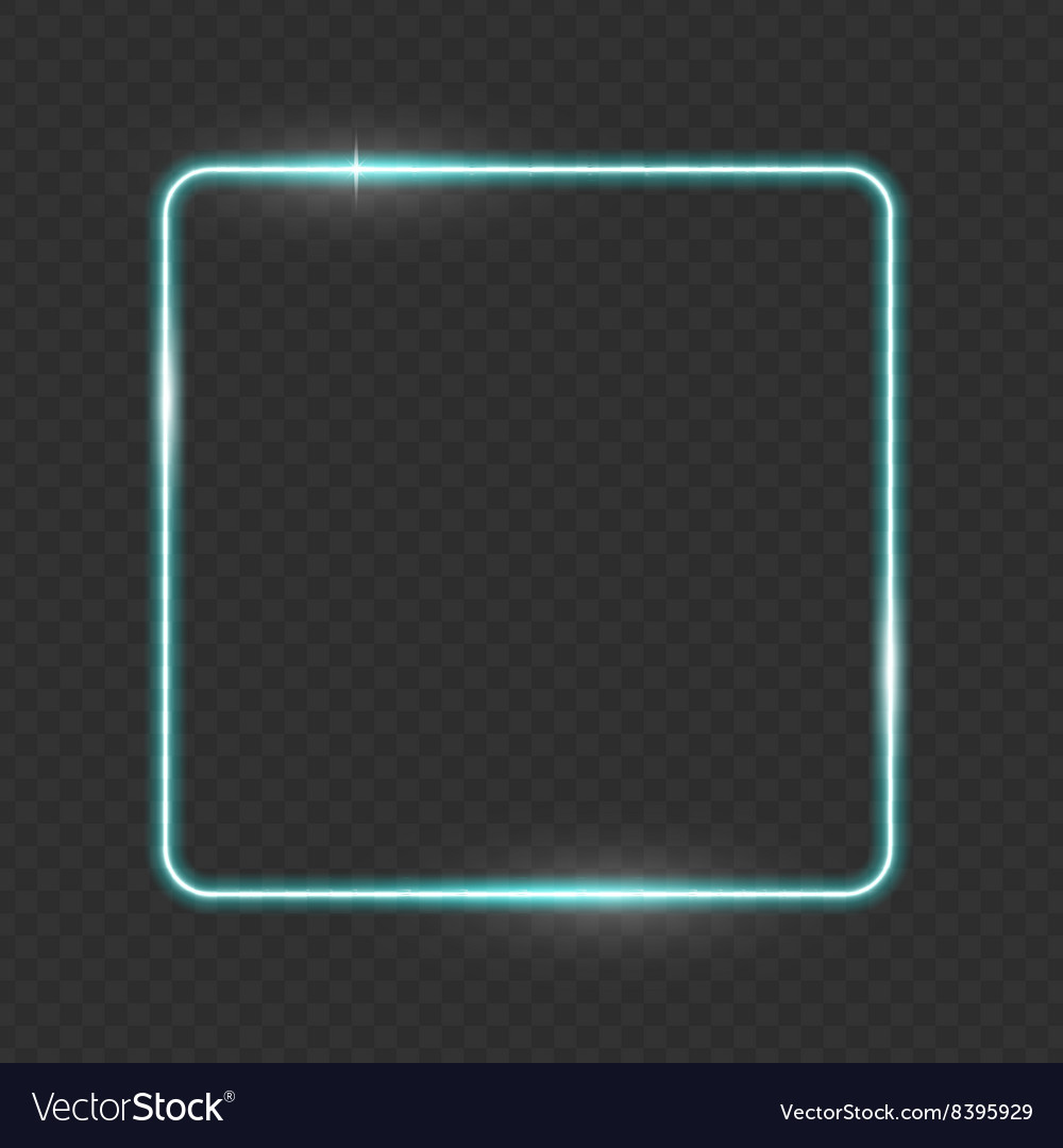 Neon Frame with Checkered Background