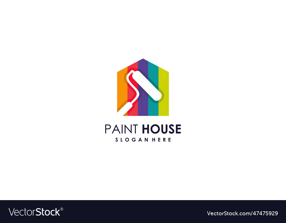 Paint logo design with modern idea Royalty Free Vector Image