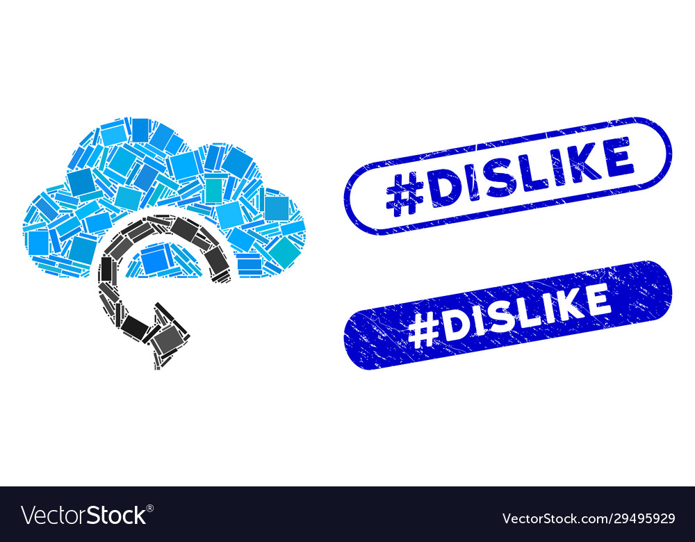 Rectangle mosaic refresh with textured hashtag