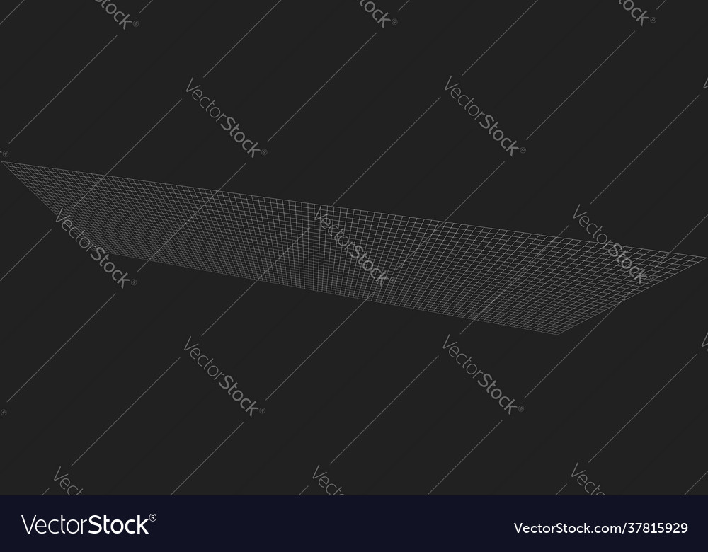 Tilted skew 3d grid mesh Vector Image Tilted skew 3d grid mesh
