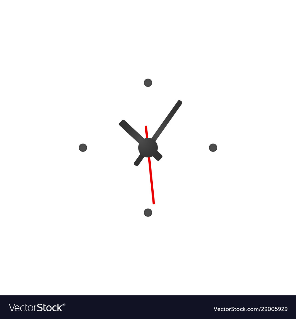 White clock design isolated on background