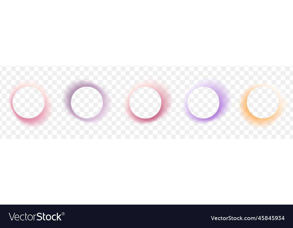 Abstract gradient circle frames set colored light Vector Image Abstract gradient circle frames set colored light