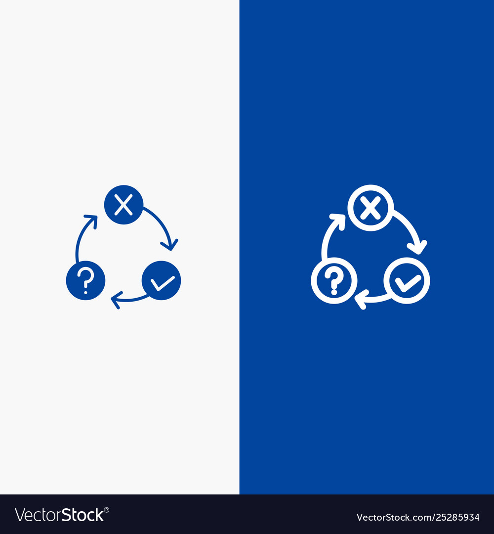 Daily flow issues organization realization line vector image Daily flow issues organization realization line