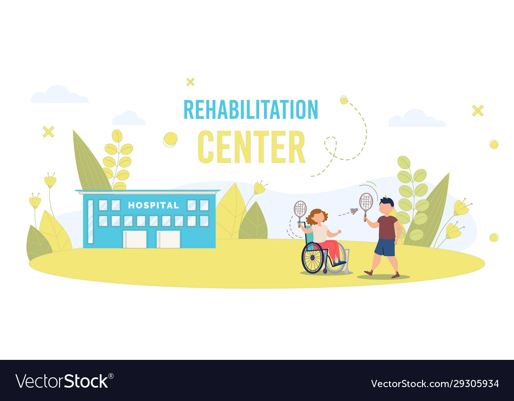 Disabled Child In Rehabilitation Center Royalty Free Vector