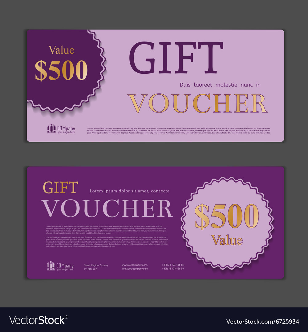 Gift Voucher Template Royalty Free Vector Image