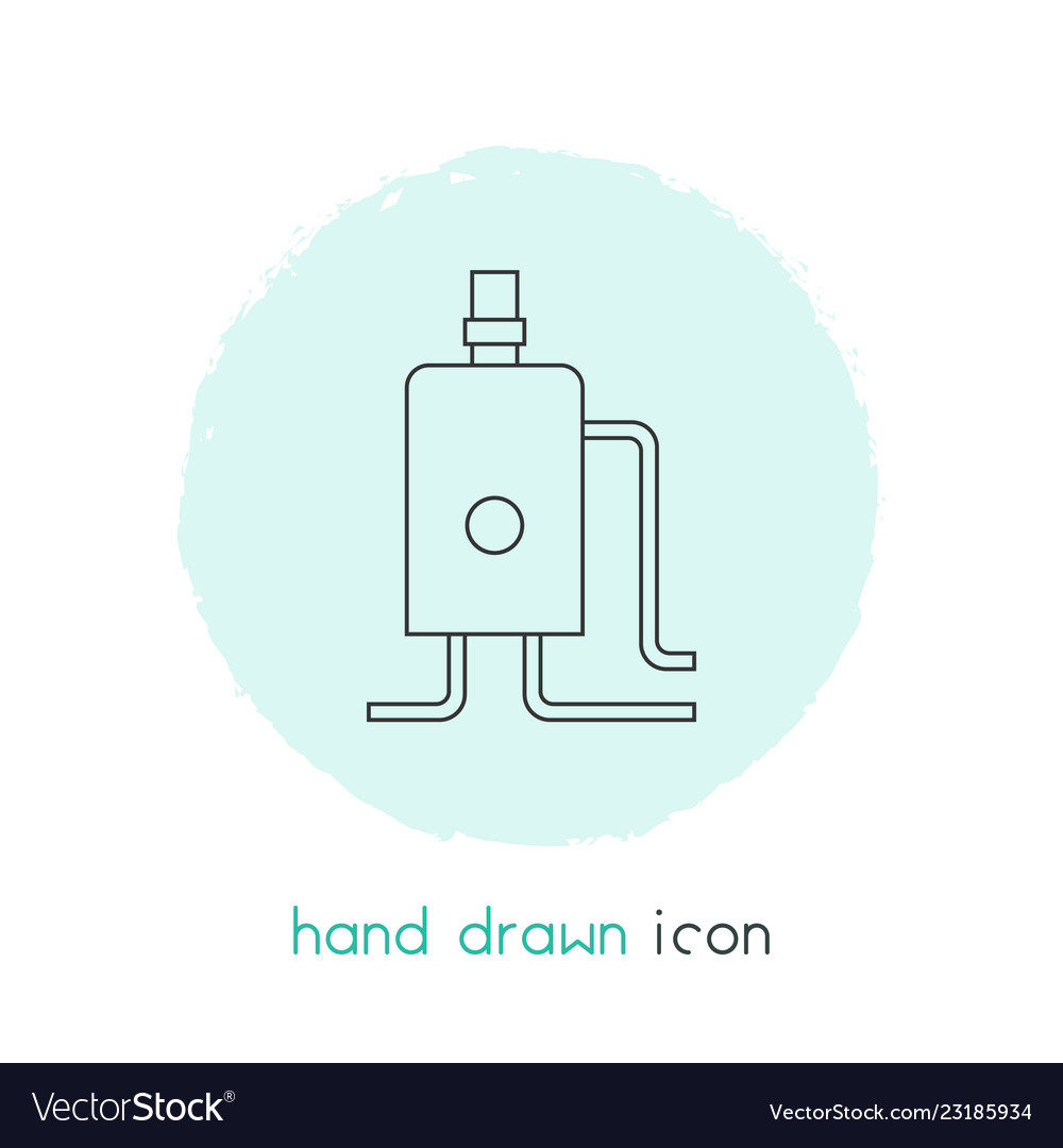 Heating system icon line element vector image Heating system icon line element