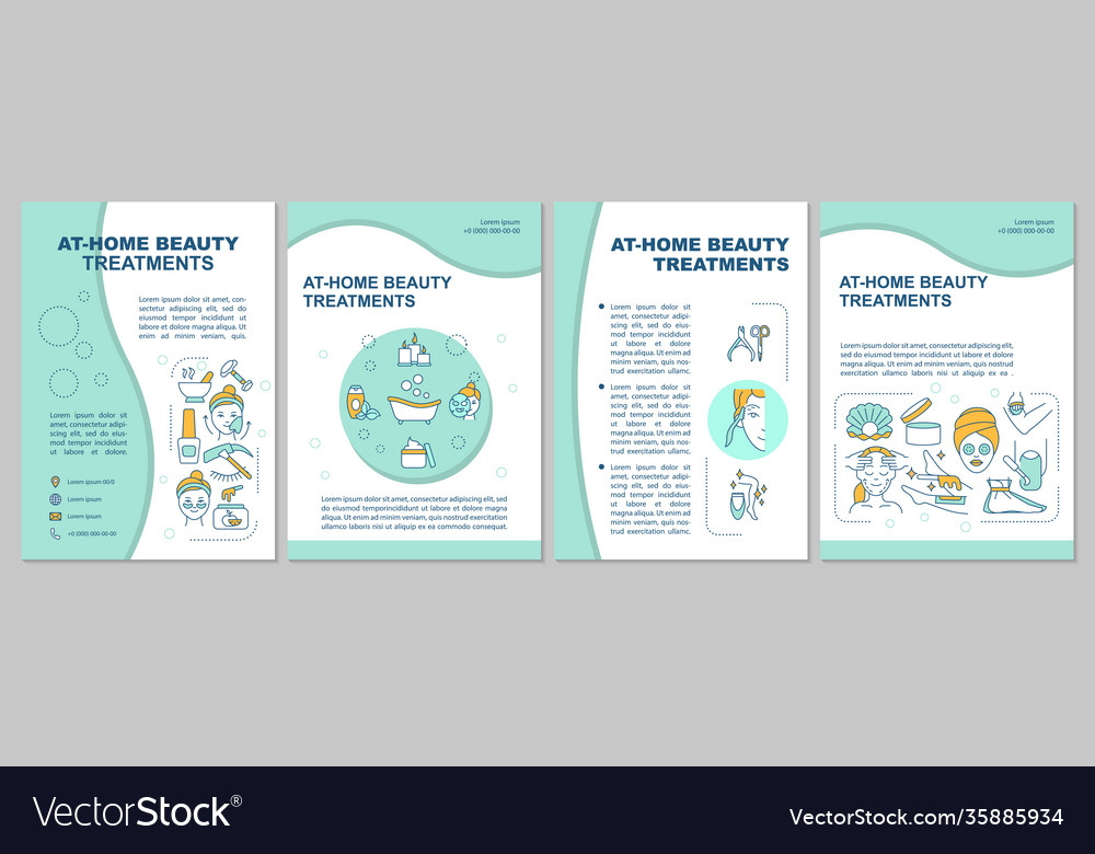 Home beauty treatments brochure template