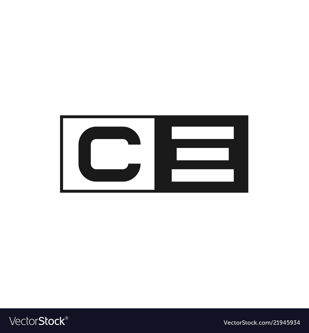 Initial letter ce logo template design Royalty Free Vector