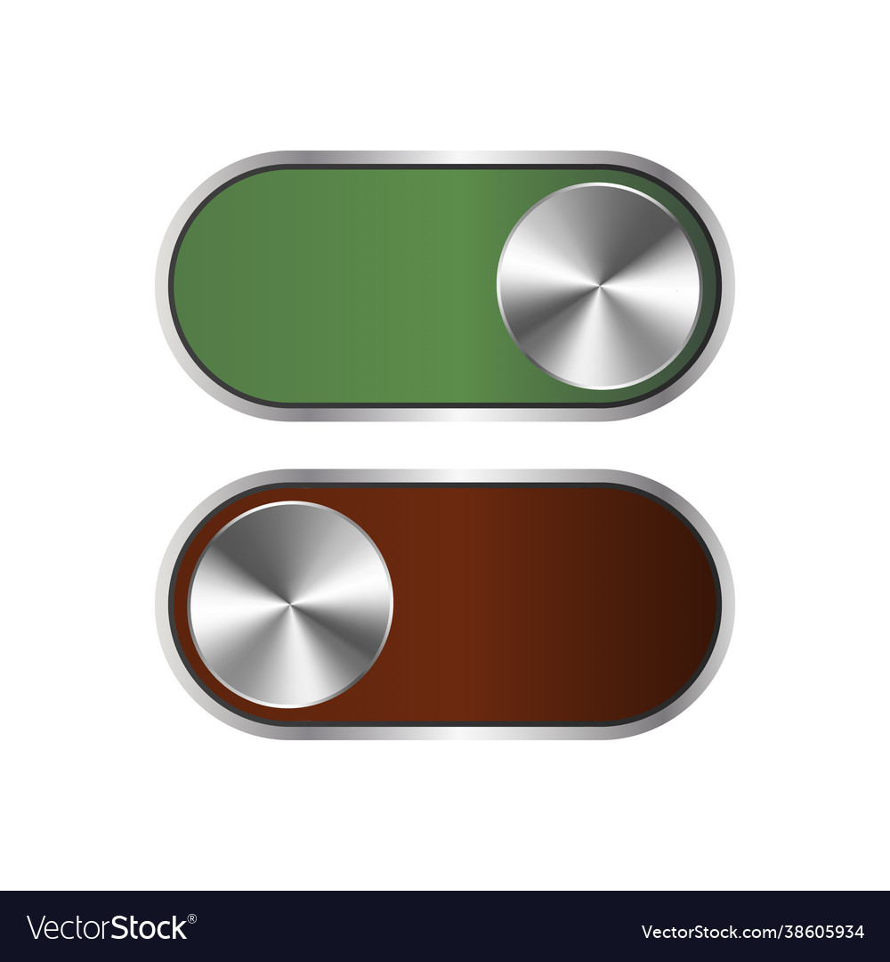 Set colorful toggle switch icons switch Royalty Free Vector