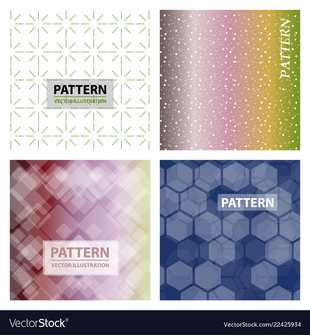 Set of cards patterns at the background vector image Set of cards patterns at the background