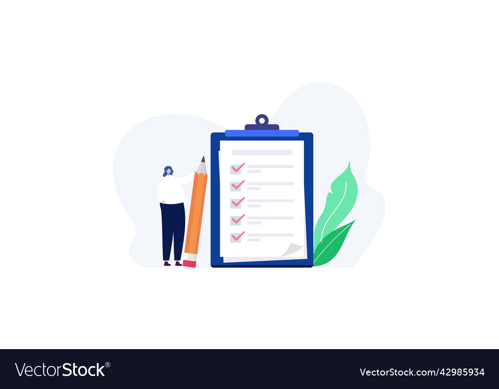 Task done business concept with tiny person