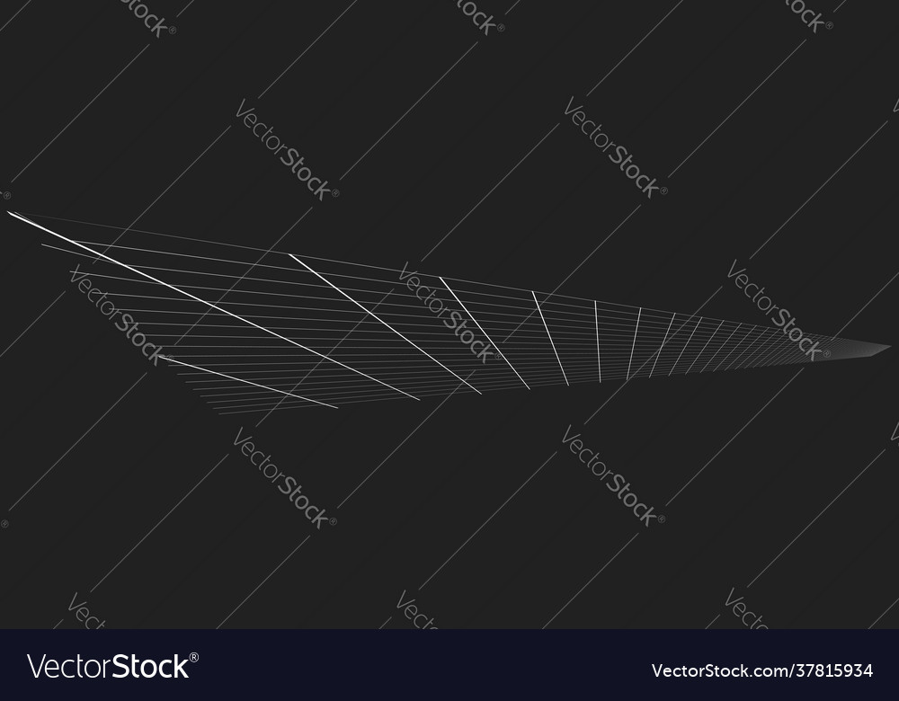 Tilted skew 3d grid mesh vector image Tilted skew 3d grid mesh