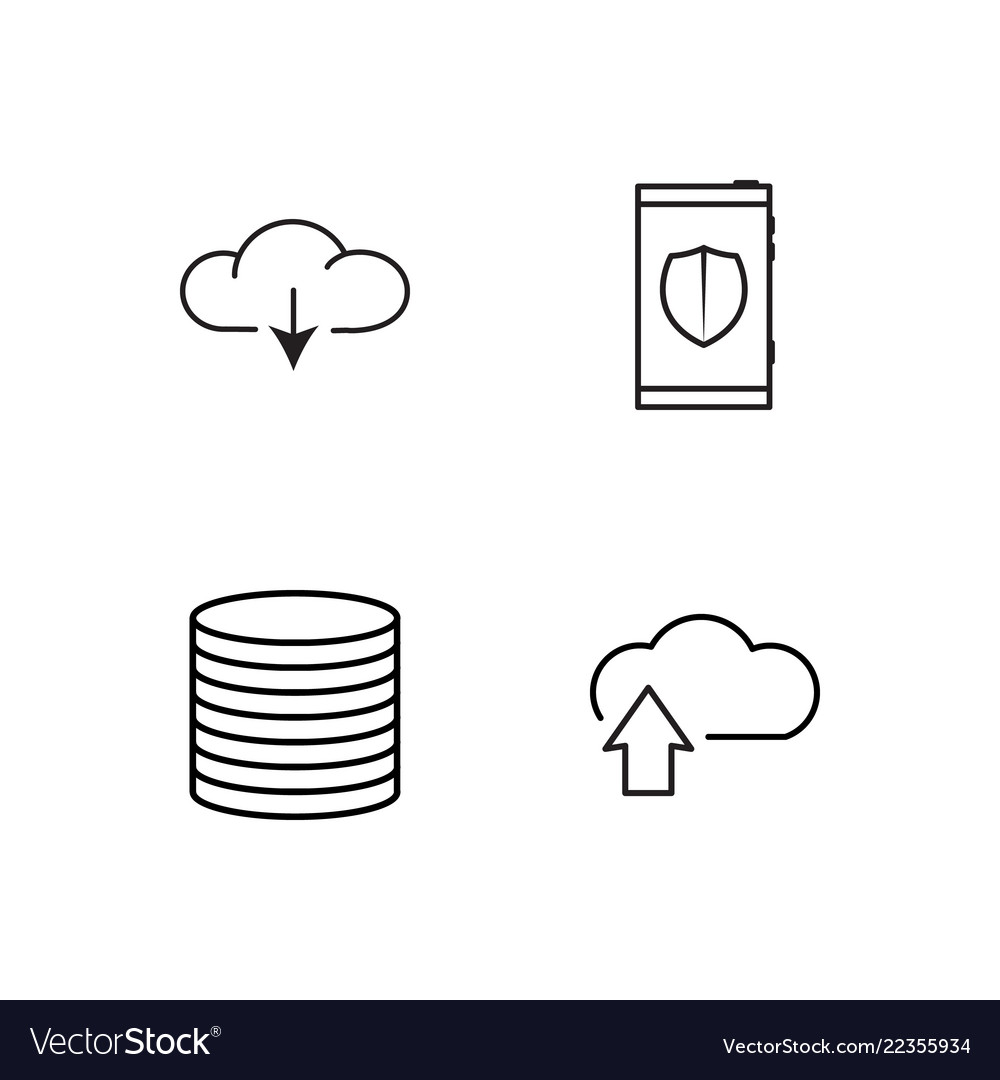Web simple outlined icons set vector image Web simple outlined icons set