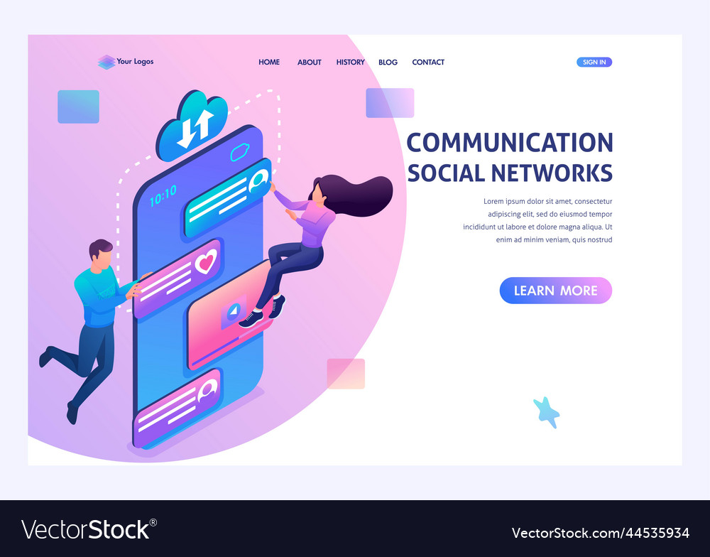 Young people communicate in social networks
