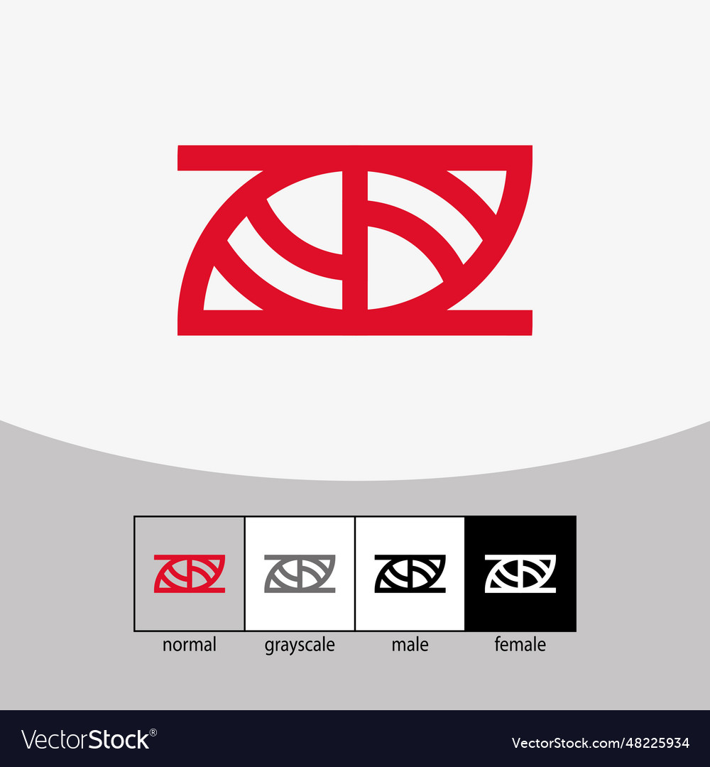 Z letter logo red color