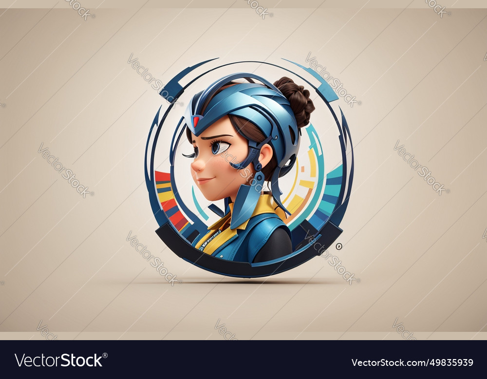 3d gaming logo design Royalty Free Vector Image